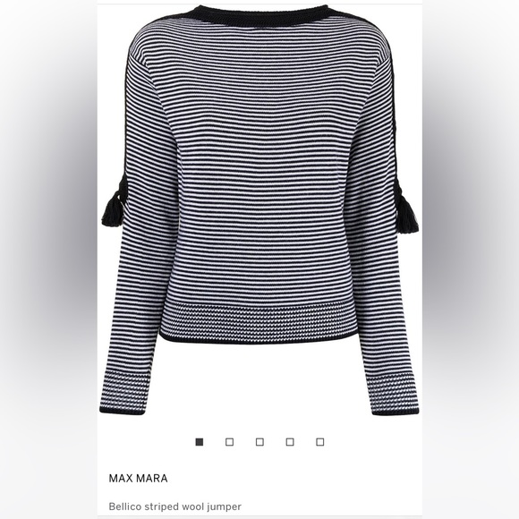 SOLD! on ebay MAX MARA Label-cut Bellico Striped Wool Jumper Sweater Size: s US4 - Picture 2 of 16